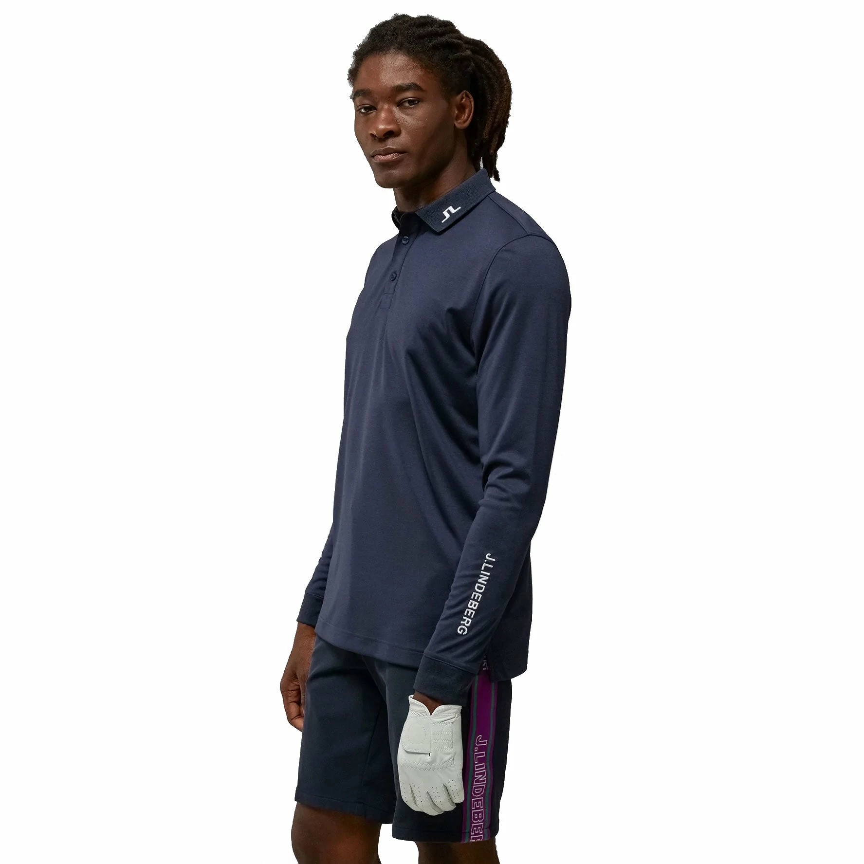 J.Lindeberg J. Lindeberg Tour Tech Mens Long Sleeve Golf Polo 1 J.Lindeberg J. Lindeberg Tour Tech Mens Long Sleeve Golf Polo