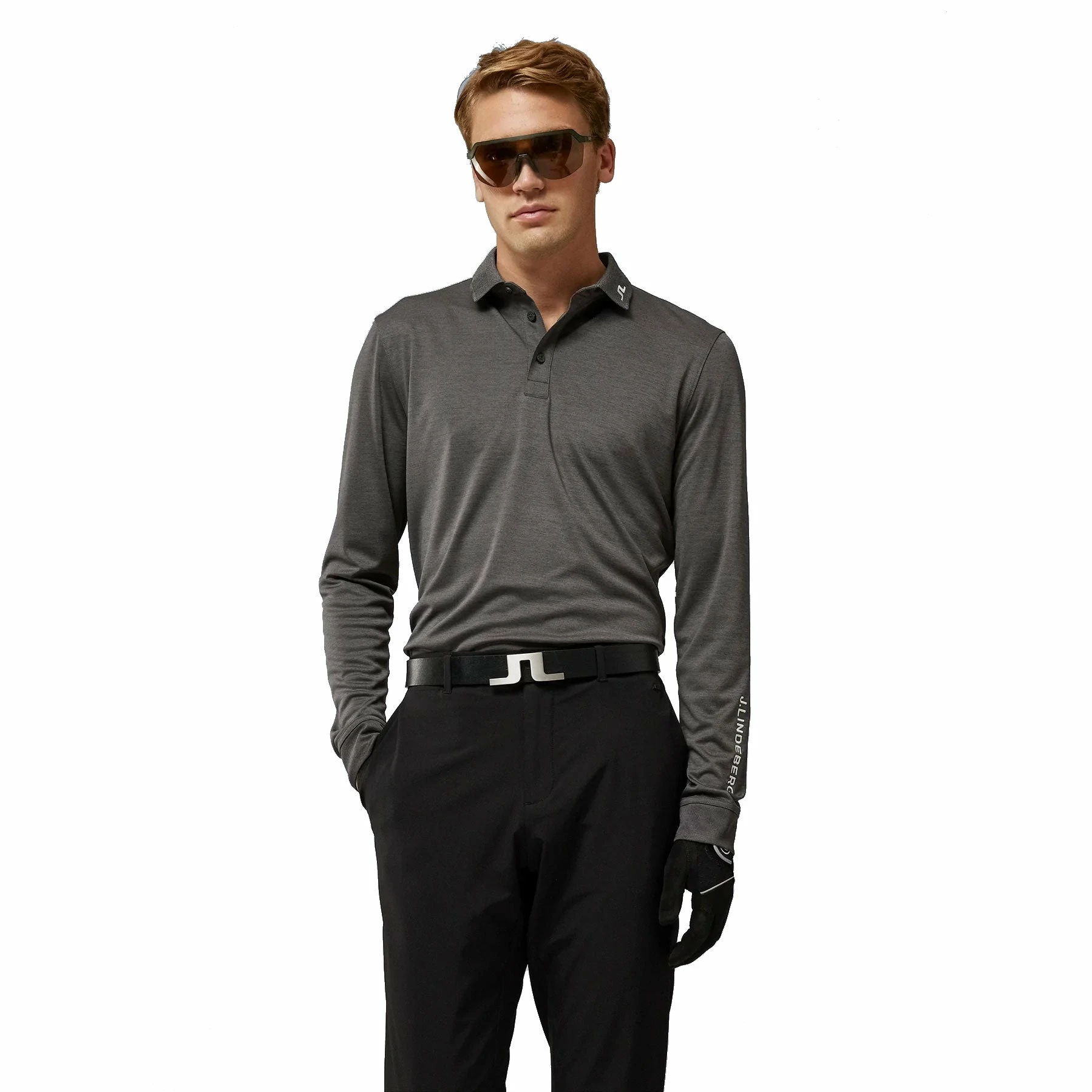 J.Lindeberg J. Lindeberg Tour Tech Mens Long Sleeve Golf Polo 4 J.Lindeberg J. Lindeberg Tour Tech Mens Long Sleeve Golf Polo - Image 4