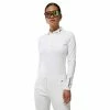 J.Lindeberg J. Lindeberg Tour Tech White Womens Long Sleeve Golf Polo