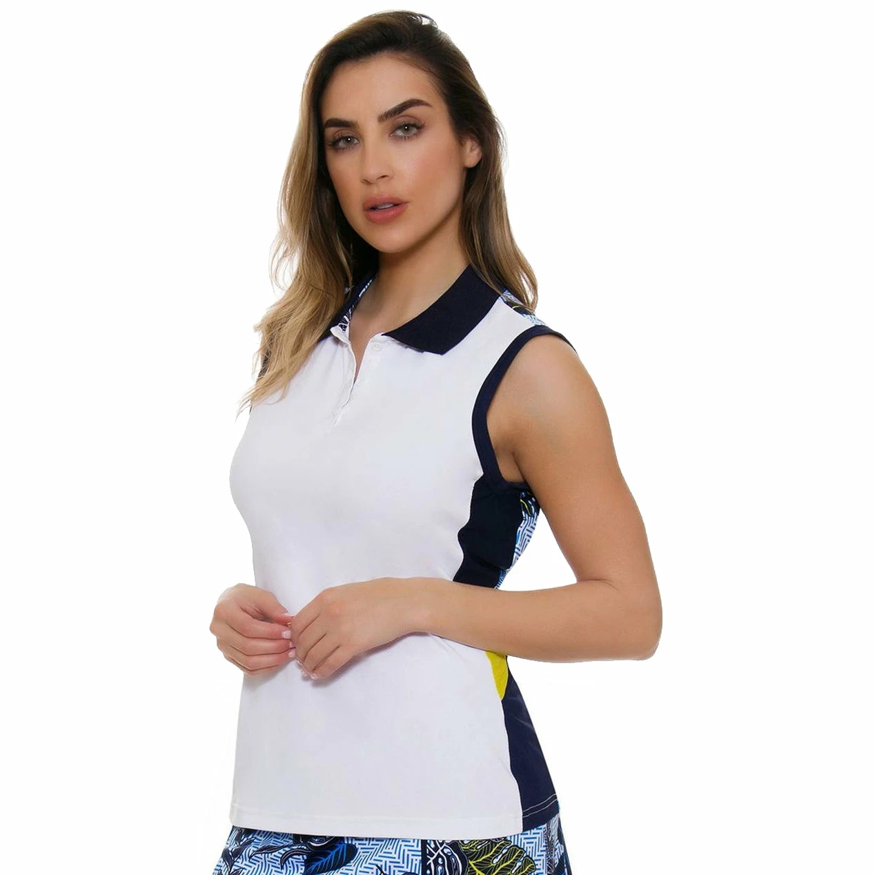 GGBlue Sydney Sleeveless Womens Golf Polo 1 GGBlue Sydney Sleeveless Womens Golf Polo