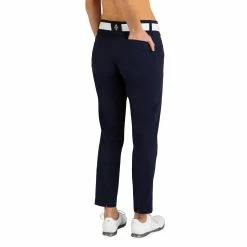 JoFit Belted Cropped Ankle Womens Golf Pants -Bats Elegant store GB510 MIDNIGHT 4