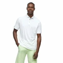 Devereux Proper Threads Monaco Mens Golf Polo -Bats Elegant store RD1856 WHITE